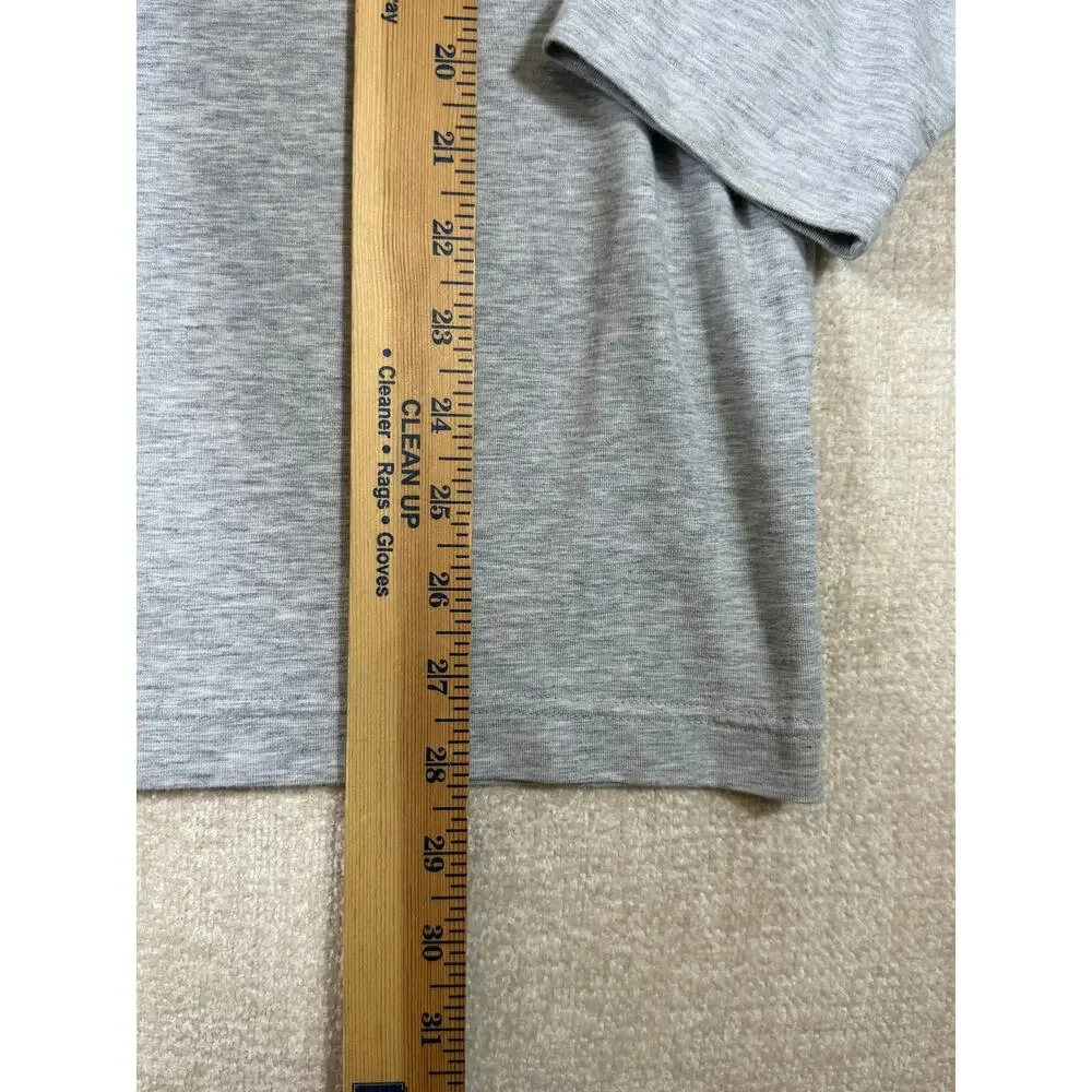 Travis Mathew Men L Gray 1/4 Zip Lightweight Athletic Pullover Golf Performance